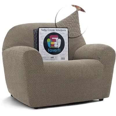 FAVERTI ® Super elastyczny pokrowiec na fotel 1-osobowy 70-110 cm NOVELE model len uniwersalny pokrowiec idealny do każdego kształtu fotela Wysokiej jakości tkanina żakardowa w dotyku bawełna FAVERTI ® Super elastyczny pokrowiec na fotel 1-osobowy 70-110 cm NOVELE model len uniwersalny pokrowiec idealny do każdego kształtu fotela Wysokiej jakości tkanina żakardowa w dotyku bawełna