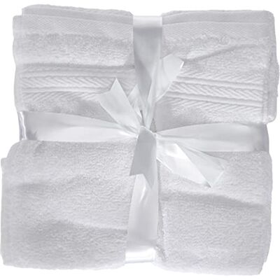 Glart Basic zestaw ręczników frotte 100% bawełna, kolor: biały, 6 x ręcznik do twarzy 30 x 30 cm Glart Basic zestaw ręczników frotte 100% bawełna, kolor: biały, 6 x ręcznik do twarzy 30 x 30 cm
