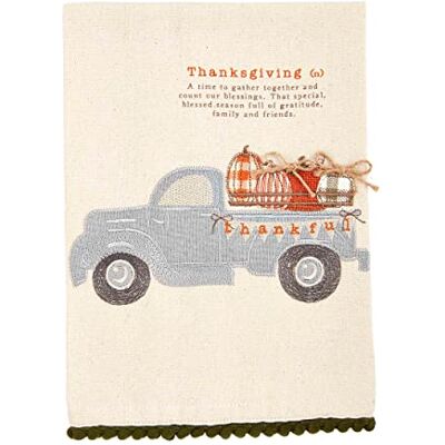 Mud Pie Mudd Pie Ręcznik na Święto Dziękczynienia, Święto Dziękczynienia, 53 cm x 35 cm Mud Pie Mudd Pie Ręcznik na Święto Dziękczynienia, Święto Dziękczynienia, 53 cm x 35 cm