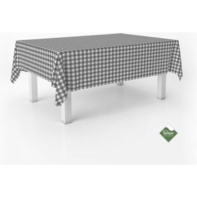 ECOMMERC3 Vichy obrus na stół prostokątny rozmiar 200 x 140 cm Vichy bardzo miękki i wodoodporny obrus ciemnoszary ECOMMERC3 Vichy obrus na stół prostokątny rozmiar 200 x 140 cm Vichy bardzo miękki i wodoodporny obrus ciemnoszary