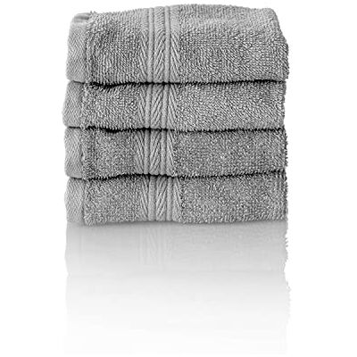 Glart Premium zestaw ręczników frotte, seria frotte w 6 kolorach i 5 rozmiarach, kolor: szary płaski, 4 x ręczniki dla gości 30 x 50 cm Glart Premium zestaw ręczników frotte, seria frotte w 6 kolorach i 5 rozmiarach, kolor: szary płaski, 4 x ręczniki dla gości 30 x 50 cm
