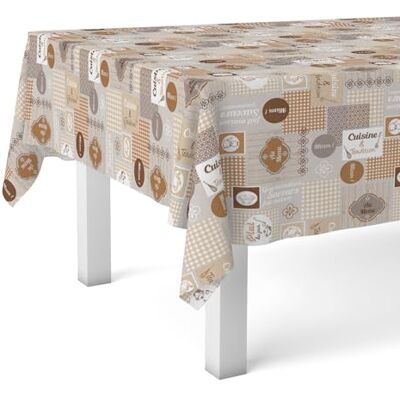 Martina Home Obrus ceratowy brązowy 140 x 140 cm Martina Home Obrus ceratowy brązowy 140 x 140 cm
