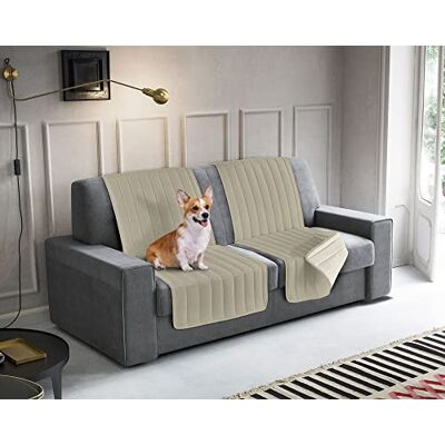 Italian Bed Linen ELEGANT pokrowiec na sofę, z mikrofibry, taupe/kremowy, 60 x 190 cm Italian Bed Linen ELEGANT pokrowiec na sofę, z mikrofibry, taupe/kremowy, 60 x 190 cm