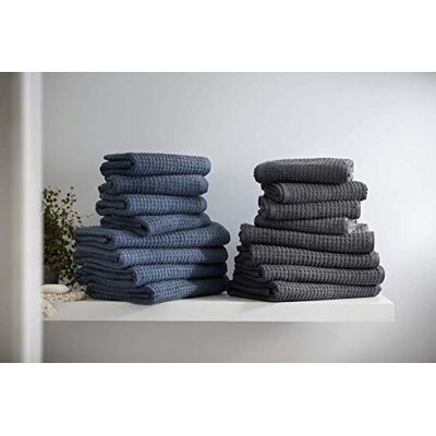 Juna , Check Towel Dark Grey 70X140 Cm, Ręczniki, Ciemny Szary, Unisex Dorosły Juna , Check Towel Dark Grey 70X140 Cm, Ręczniki, Ciemny Szary, Unisex Dorosły