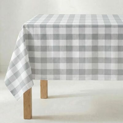 BL BELUM BELUM Obramowany obrus odporny na plamy 0120-100, Obrus w kratkę Vichy rozmiar; 250x140 cm, Non Hule, Obrus Vichy Szary, Obrus Tkanina 100% bawełna organiczna BL BELUM BELUM Obramowany obrus odporny na plamy 0120-100, Obrus w kratkę Vichy rozmiar; 250x140 cm, Non Hule, Obrus Vichy Szary, Obrus Tkanina 100% bawełna organiczna