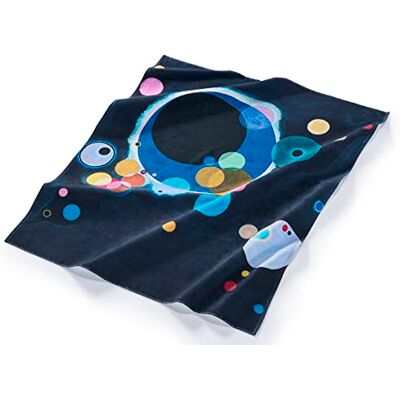 MuseARTa Ręcznik plażowy unisex z motywem Several Circles artysty Vasily Kandinsky z bawełny o wymiarach 120 x 150 cm, BT-VK-SC-V424416 MuseARTa Ręcznik plażowy unisex z motywem Several Circles artysty Vasily Kandinsky z bawełny o wymiarach 120 x 150 cm, BT-VK-SC-V424416