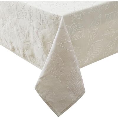Laura Ashley Obrus podwyższony tkany haftowany żakardowy, odporny na zagniecenia do jadalni, na wakacje, imprezę, ślub lub bankiet, 152 cm x 213 cm, klon taupe Laura Ashley Obrus podwyższony tkany haftowany żakardowy, odporny na zagniecenia do jadalni, na wakacje, imprezę, ślub lub bankiet, 152 cm x 213 cm, klon taupe