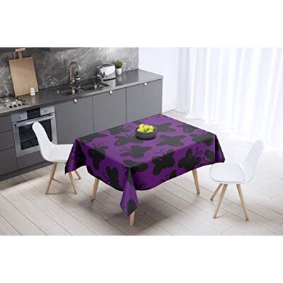 Bonamaison Dekoracja kuchenna, obrus, fioletowy, czarny, 140 x 140 cm – zaprojektowany i wyprodukowany w Turcji Bonamaison Dekoracja kuchenna, obrus, fioletowy, czarny, 140 x 140 cm – zaprojektowany i wyprodukowany w Turcji