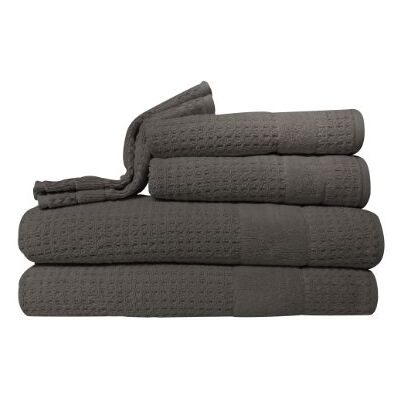 Kassatex Zestaw ręczników Hammam Towel, kąpiel: 30 x 54, dłoń: 18 x 28, Wash: 13 x 13, zestaw 6, węgiel Kassatex Zestaw ręczników Hammam Towel, kąpiel: 30 x 54, dłoń: 18 x 28, Wash: 13 x 13, zestaw 6, węgiel