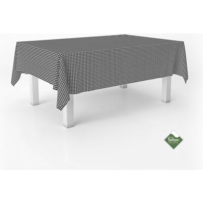 ECOMMERC3 Vichy obrus na stół prostokątny rozmiar 300 x 140 cm Vichy wyjątkowo miękki i wodoodporny obrus czarny ECOMMERC3 Vichy obrus na stół prostokątny rozmiar 300 x 140 cm Vichy wyjątkowo miękki i wodoodporny obrus czarny