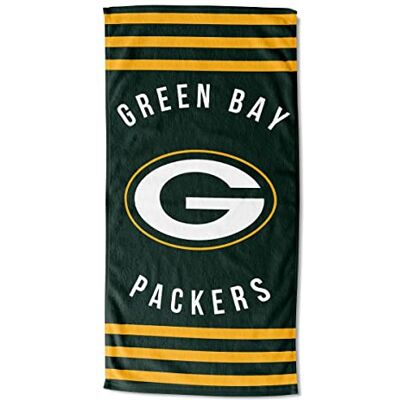 Northwest NFL Green Bay Packers ręcznik plażowy dla dorosłych, 76 cm x 152 cm, paski Northwest NFL Green Bay Packers ręcznik plażowy dla dorosłych, 76 cm x 152 cm, paski
