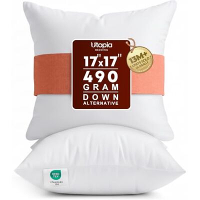Utopia Bedding Poduszka dekoracyjna (2 sztuki, biała) 40 x 40 cm poduszka na łóżko i kanapę poduszki dekoracyjne do wnętrz Utopia Bedding Poduszka dekoracyjna (2 sztuki, biała) 40 x 40 cm poduszka na łóżko i kanapę poduszki dekoracyjne do wnętrz