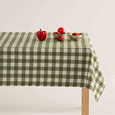 BOHEME Obrus Plaid Vichy Leczenie Przeciw Plamistości Bawełna Kolor Kaki 140x240 cm BOHEME Obrus Plaid Vichy Leczenie Przeciw Plamistości Bawełna Kolor Kaki 140x240 cm