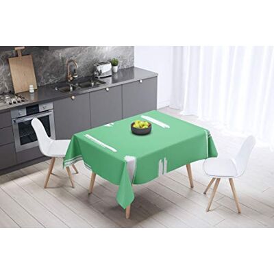 Bonamaison Dekoracja kuchenna, obrus, benzynowa zieleń, biały, 140 x 140 cm zaprojektowany i wyprodukowany w Turcji Bonamaison Dekoracja kuchenna, obrus, benzynowa zieleń, biały, 140 x 140 cm zaprojektowany i wyprodukowany w Turcji