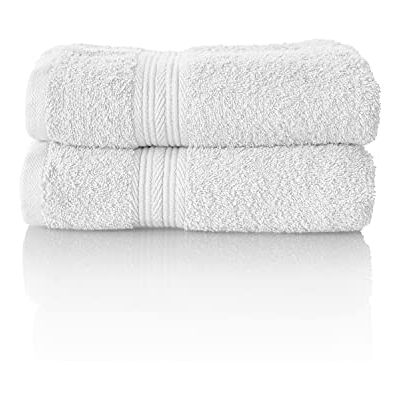 ALCLEAR Premium zestaw ręczników frotte, seria frotte w 6 kolorach i 5 rozmiarach, kolor: biały, 2 x ręczniki do rąk 50 x 100 cm ALCLEAR Premium zestaw ręczników frotte, seria frotte w 6 kolorach i 5 rozmiarach, kolor: biały, 2 x ręczniki do rąk 50 x 100 cm