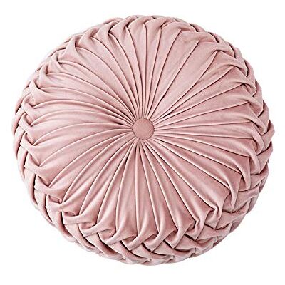 HLOVME XQ HOUSE Poduszka dekoracyjna na kanapę 3D dynia koło pojazdu okrągła aksamitna poduszka na sofę łóżko krzesło podłoga 38 cm x 38 cm, różowa HLOVME XQ HOUSE Poduszka dekoracyjna na kanapę 3D dynia koło pojazdu okrągła aksamitna poduszka na sofę łóżko krzesło podłoga 38 cm x 38 cm, różowa
