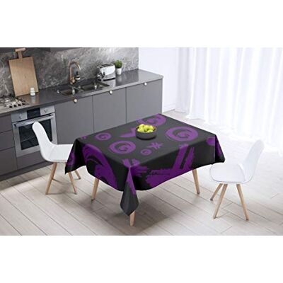 Bonamaison Dekoracja kuchenna, obrus, fioletowy, czarny, 140 x 140 cm zaprojektowany i wyprodukowany w Turcji Bonamaison Dekoracja kuchenna, obrus, fioletowy, czarny, 140 x 140 cm zaprojektowany i wyprodukowany w Turcji