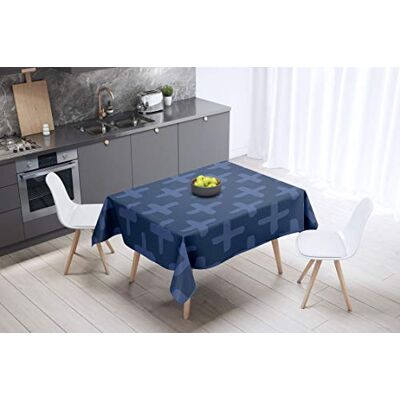 Bonamaison Dekoracja kuchenna, obrus, niebieski, 140 x 140 cm – zaprojektowany i wyprodukowany w Turcji Bonamaison Dekoracja kuchenna, obrus, niebieski, 140 x 140 cm – zaprojektowany i wyprodukowany w Turcji