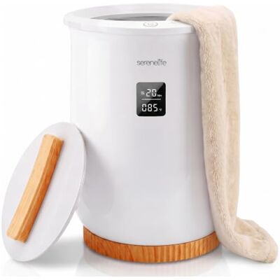 SereneLife Towel Warmer, 20L Capacity Hot Towel and Blanket Warmer with Digital Display, Adjustable Heating Time (20-90 min), Holds 2 Large Towels, Fragrant Disc Holder, 13” x 13” x 19” inches SereneLife Towel Warmer, 20L Capacity Hot Towel and Blanket Warmer with Digital Display, Adjustable Heating Time (20-90 min), Holds 2 Large Towels, Fragrant Disc Holder, 13” x 13” x 19” inches
