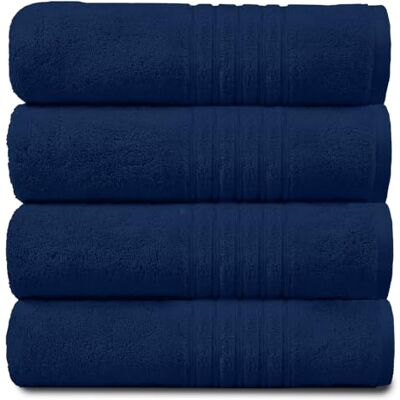 GC GAVENO CAVAILIA Gaveno Cavailia New Hampton ręka, ultra miękki ekstra chłonny zestaw 4 luksusowych ręczników, 100% bawełna ringspun, egipska, granatowa, 50 x 80 cm GC GAVENO CAVAILIA Gaveno Cavailia New Hampton ręka, ultra miękki ekstra chłonny zestaw 4 luksusowych ręczników, 100% bawełna ringspun, egipska, granatowa, 50 x 80 cm