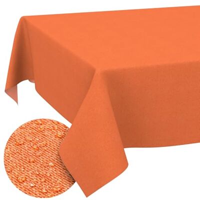 ANRO Obrus zmywalny Pomarańczowy len 180x140 cm na zewnątrz można prać w 30 °C – plamoodporny i wodoodporny, łatwy w pielęgnacji ANRO Obrus zmywalny Pomarańczowy len 180x140 cm na zewnątrz można prać w 30 °C – plamoodporny i wodoodporny, łatwy w pielęgnacji