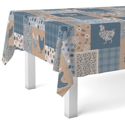 Martina Home Obrus Hule Patch Niebieski 260X140 CM Martina Home Obrus Hule Patch Niebieski 260X140 CM