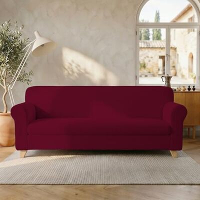 Italian Bed Linen LESLIE 3-osobowy pokrowiec na sofę, Bordowy Italian Bed Linen LESLIE 3-osobowy pokrowiec na sofę, Bordowy