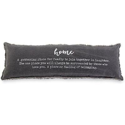 Mud Pie Home Definition lędźwiowa dekoracyjna poduszka akcentująca, jeden rozmiar, szara Mud Pie Home Definition lędźwiowa dekoracyjna poduszka akcentująca, jeden rozmiar, szara