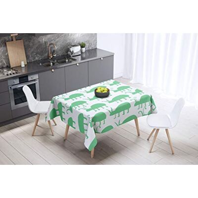 Bonamaison Dekoracja kuchenna, obrus, benzynowa zieleń, biały, 140 x 140 cm zaprojektowany i wyprodukowany w Turcji Bonamaison Dekoracja kuchenna, obrus, benzynowa zieleń, biały, 140 x 140 cm zaprojektowany i wyprodukowany w Turcji