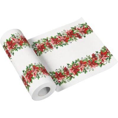 PAW Decor Collection PAW Bieżnik na stół z Airlaid (40 cm x 24 m) I dekoracja stołu na Boże Narodzenie, elegancka dekoracja stołu, gwiazda bożonarodzeniowa I Glory Poinsettia PAW Decor Collection PAW Bieżnik na stół z Airlaid (40 cm x 24 m) I dekoracja stołu na Boże Narodzenie, elegancka dekoracja stołu, gwiazda bożonarodzeniowa I Glory Poinsettia