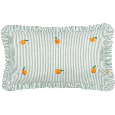 furn. Les Fruites haftowana poszewka na poduszkę z falbanką pomarańczowe 30 x 50 cm furn. Les Fruites haftowana poszewka na poduszkę z falbanką pomarańczowe 30 x 50 cm