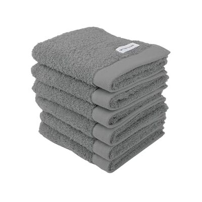 TOM TAILOR Ręcznik dla gości, zestaw 6 sztuk, 30 x 50 cm, 100% bawełna/frotte, z zawieszką i etykietą z logo, COLOR BATH TOWEL szary (Moody Grey) TOM TAILOR Ręcznik dla gości, zestaw 6 sztuk, 30 x 50 cm, 100% bawełna/frotte, z zawieszką i etykietą z logo, COLOR BATH TOWEL szary (Moody Grey)