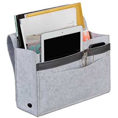 Relaxdays elaxdays Torba na łóżko, do zawieszenia, 6 przegródek, 4 zapięcia na rzepy, filcowa, organizer na łóżko, wys. x szer. x gł.: 27 x 31,5 x 11,5 cm, jasnoszara, 27 x 31,5 x 11,5 cm Relaxdays elaxdays Torba na łóżko, do zawieszenia, 6 przegródek, 4 zapięcia na rzepy, filcowa, organizer na łóżko, wys. x szer. x gł.: 27 x 31,5 x 11,5 cm, jasnoszara, 27 x 31,5 x 11,5 cm