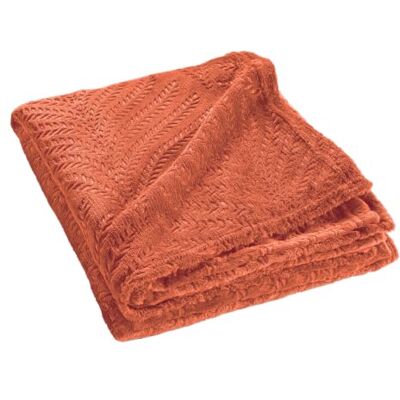 Douceur d'Intérieur , Nelia Terracotta Pled (125 x 150 cm) Douceur d'Intérieur , Nelia Terracotta Pled (125 x 150 cm)