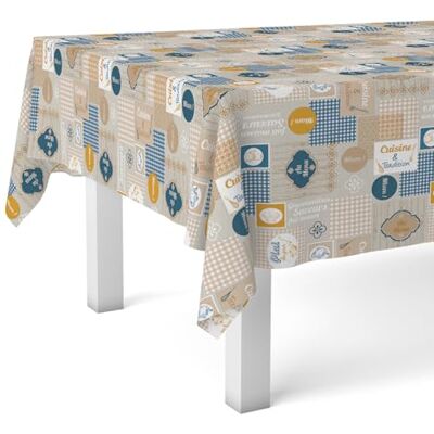 Martina Home Obrus ceratowy niebieski 140 x 140 cm Martina Home Obrus ceratowy niebieski 140 x 140 cm