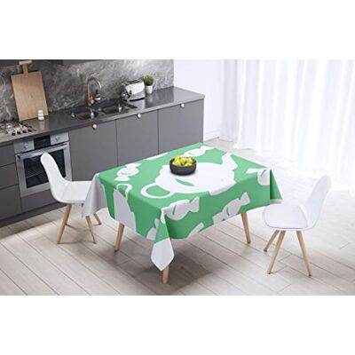 Bonamaison Dekoracja kuchenna, obrus, benzynowa zieleń, biały, 140 x 140 cm zaprojektowany i wyprodukowany w Turcji Bonamaison Dekoracja kuchenna, obrus, benzynowa zieleń, biały, 140 x 140 cm zaprojektowany i wyprodukowany w Turcji