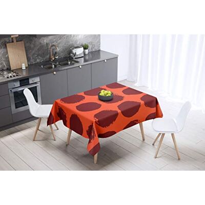 Bonamaison Dekoracja kuchenna, obrus, pomarańczowy bordowy, 140 x 140 cm – zaprojektowany i wyprodukowany w Turcji Bonamaison Dekoracja kuchenna, obrus, pomarańczowy bordowy, 140 x 140 cm – zaprojektowany i wyprodukowany w Turcji