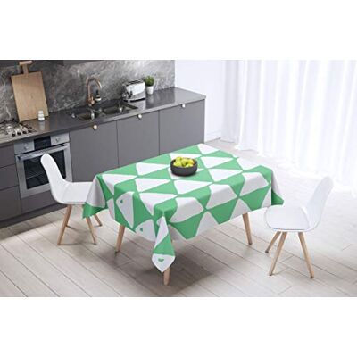 Bonamaison Dekoracja kuchenna, obrus, benzynowa zieleń, biały, 140 x 140 cm zaprojektowany i wyprodukowany w Turcji Bonamaison Dekoracja kuchenna, obrus, benzynowa zieleń, biały, 140 x 140 cm zaprojektowany i wyprodukowany w Turcji