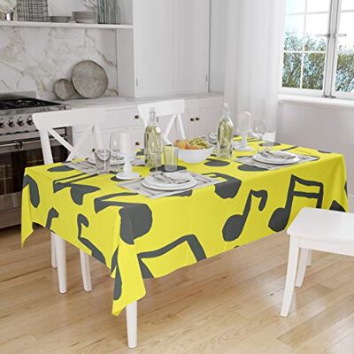 Bonamaison Dekoracja kuchenna, obrus, neonowy żółty, dym, 140 x 160 cm – zaprojektowany i wyprodukowany w Turcji Bonamaison Dekoracja kuchenna, obrus, neonowy żółty, dym, 140 x 160 cm – zaprojektowany i wyprodukowany w Turcji