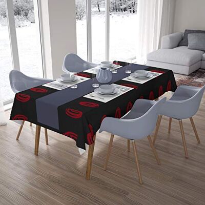 Bonamaison Dekoracja kuchenna, obrus, czerwono-czarny, 140 x 200 cm – zaprojektowany i wyprodukowany w Turcji Bonamaison Dekoracja kuchenna, obrus, czerwono-czarny, 140 x 200 cm – zaprojektowany i wyprodukowany w Turcji