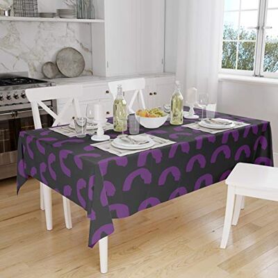 Bonamaison Dekoracja kuchenna, obrus, fioletowy, czarny, 140 x 160 cm – zaprojektowany i wyprodukowany w Turcji Bonamaison Dekoracja kuchenna, obrus, fioletowy, czarny, 140 x 160 cm – zaprojektowany i wyprodukowany w Turcji