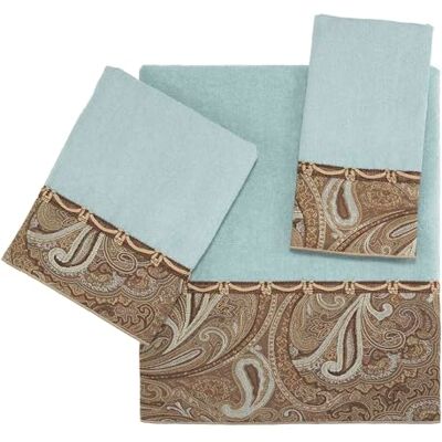 Avanti Linens 3-częściowy zestaw ręczników, miękkie i chłonne ręczniki bawełniane (kolekcja Bradford, mineralne) Avanti Linens 3-częściowy zestaw ręczników, miękkie i chłonne ręczniki bawełniane (kolekcja Bradford, mineralne)