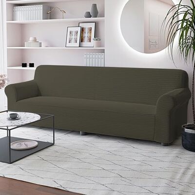 Italian Bed Linen FASHIONABLE pokrowiec na sofę z pełnym pokryciem, taupe 4-osobowy Italian Bed Linen FASHIONABLE pokrowiec na sofę z pełnym pokryciem, taupe 4-osobowy