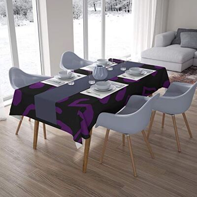 Bonamaison Dekoracja kuchenna, obrus, fioletowy, czarny, 140 x 200 cm – zaprojektowany i wyprodukowany w Turcji Bonamaison Dekoracja kuchenna, obrus, fioletowy, czarny, 140 x 200 cm – zaprojektowany i wyprodukowany w Turcji