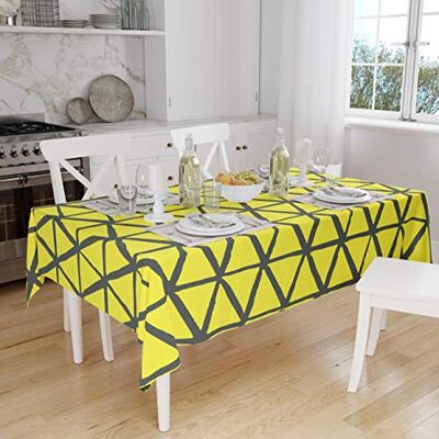 Bonamaison Dekoracja kuchenna, obrus, neonowy żółty, opar, 140 x 160 cm zaprojektowany i wyprodukowany w Turcji Bonamaison Dekoracja kuchenna, obrus, neonowy żółty, opar, 140 x 160 cm zaprojektowany i wyprodukowany w Turcji