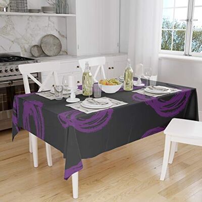 Bonamaison Dekoracja kuchenna, obrus, fioletowy, czarny, 140 x 160 cm – zaprojektowany i wyprodukowany w Turcji Bonamaison Dekoracja kuchenna, obrus, fioletowy, czarny, 140 x 160 cm – zaprojektowany i wyprodukowany w Turcji