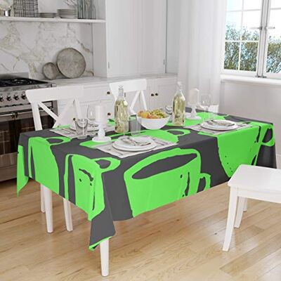 Bonamaison Dekoracja kuchenna, obrus, neonowy zielony opar, 140 x 160 cm zaprojektowany i wyprodukowany w Turcji Bonamaison Dekoracja kuchenna, obrus, neonowy zielony opar, 140 x 160 cm zaprojektowany i wyprodukowany w Turcji