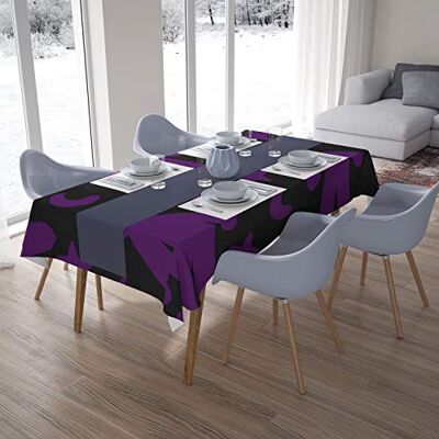 Bonamaison Dekoracja kuchenna, obrus, fioletowy, czarny, 140 x 200 cm – zaprojektowany i wyprodukowany w Turcji Bonamaison Dekoracja kuchenna, obrus, fioletowy, czarny, 140 x 200 cm – zaprojektowany i wyprodukowany w Turcji