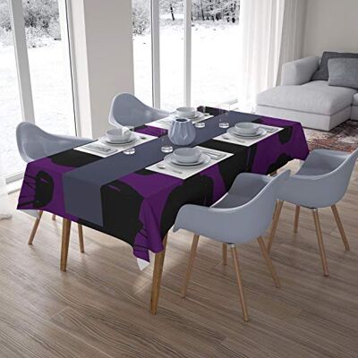 Bonamaison Dekoracja kuchenna, obrus, fioletowy, czarny, 140 x 200 cm – zaprojektowany i wyprodukowany w Turcji Bonamaison Dekoracja kuchenna, obrus, fioletowy, czarny, 140 x 200 cm – zaprojektowany i wyprodukowany w Turcji