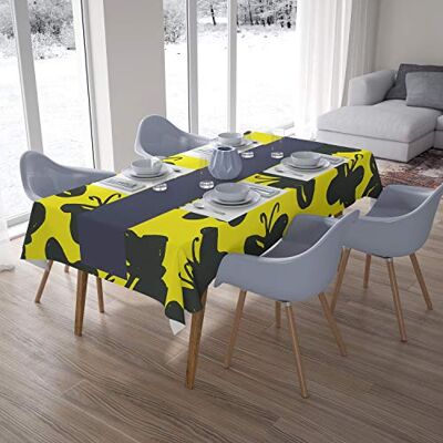 Bonamaison Dekoracja kuchenna, obrus, neonowy żółty, dym, 140 x 200 cm – zaprojektowany i wyprodukowany w Turcji Bonamaison Dekoracja kuchenna, obrus, neonowy żółty, dym, 140 x 200 cm – zaprojektowany i wyprodukowany w Turcji